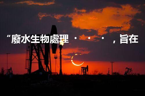 “廢水生物處理，旨在凈化水源，守護(hù)碧水藍(lán)天”